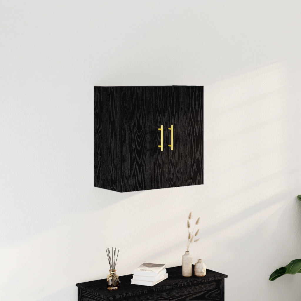 Armadio a muro  Nero Rovere 60x31x70 cm Legno ingegnerizzato