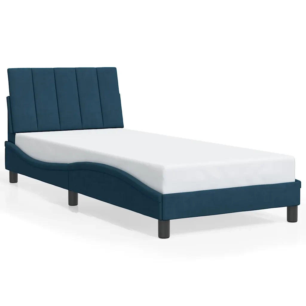 Giroletto senza Materasso Hanko Blu 90x200 cm in Velluto