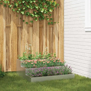 Vaso da giardino Argento 90 x 90 x 35 cm Acciaio zincato 865839