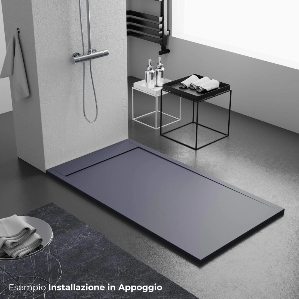 Piatto Doccia 80x130 cm in Pietra Bonussi Kamet Antracite
