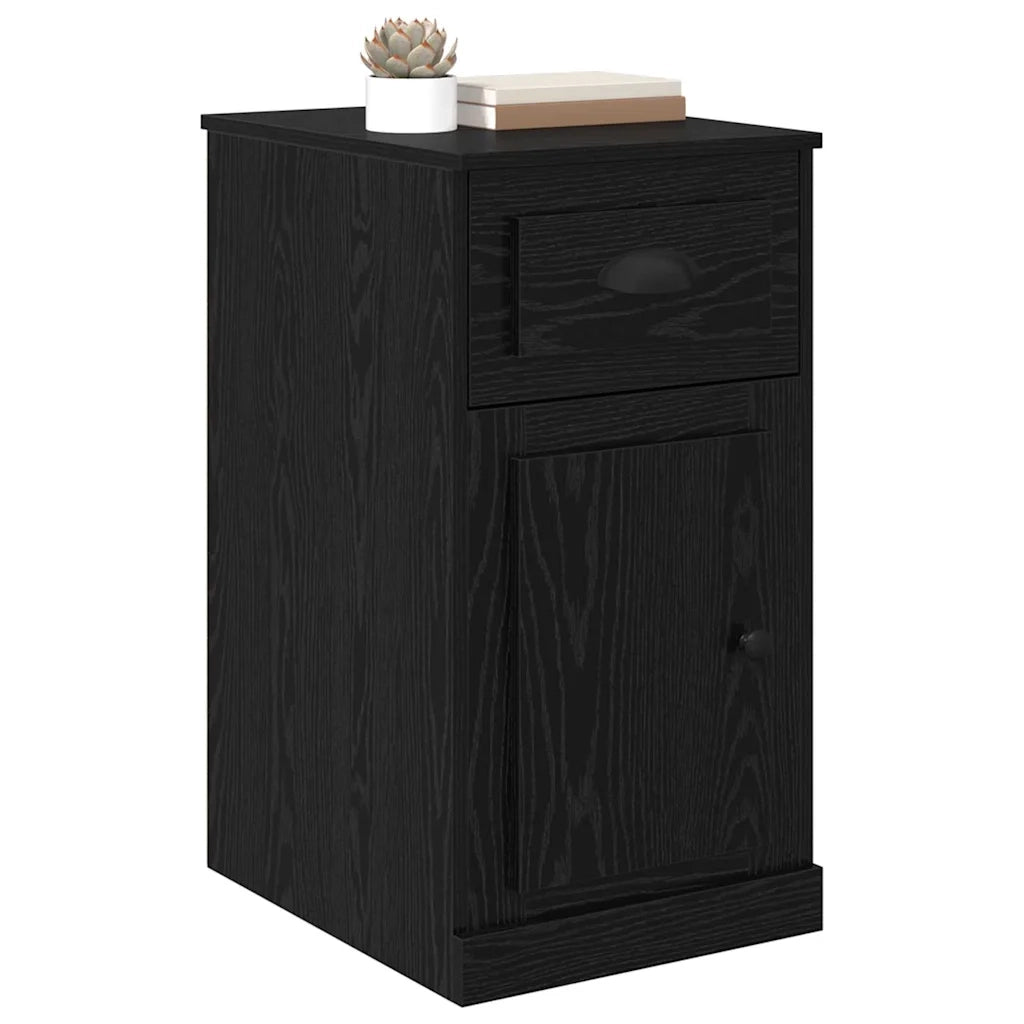 Mobile laterale Rovere Nero 40 x 50 x 75 cm Legno multistrato