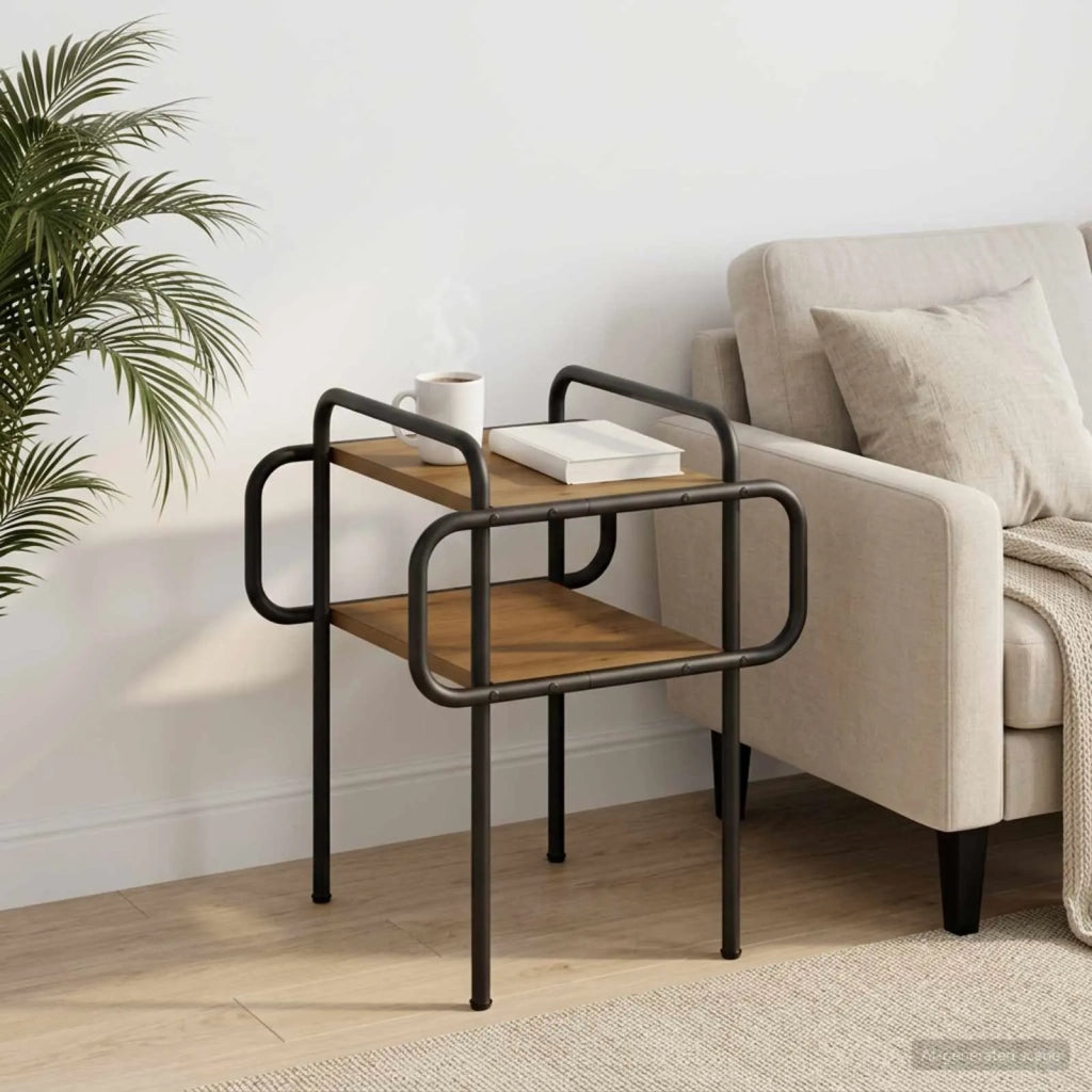 Tavolino da salotto Rovere Artigianale 40 x 40 x 51 cm 8007749