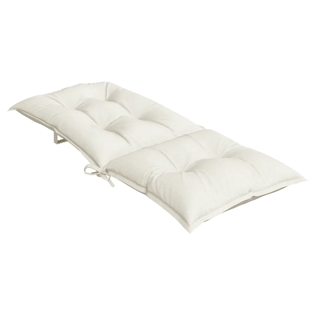 Cuscini Sedia Schiena Alta 6 Crema Mélange 120x50x7 Tessuto 4002354