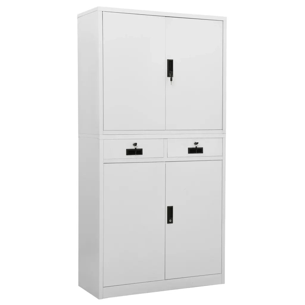 Armadio per Ufficio Grigio Chiaro 90x40x180 cm in Acciaio cod mxl 50094