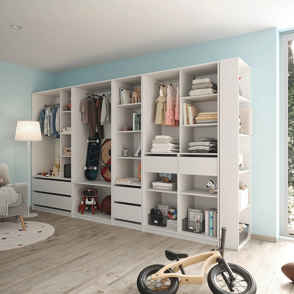 Armadio Elmo Bianco 50 x 200 cm Set di 5 Vicco