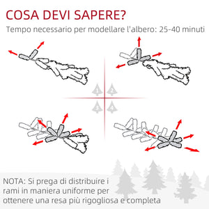 Albero di Natale Artificiale 180 cm 800 Rami Verde