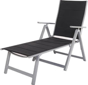Sedia estesa, 5 posizioni, imbottita con tessuto e schiuma idrorepellente, 144x70x104cm