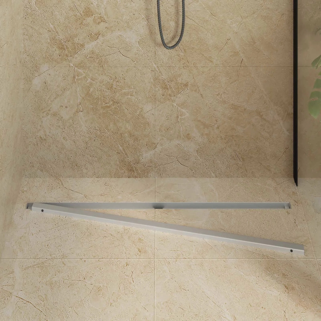 Scolascale per doccia a 360° con modello slim Argento 100 cm