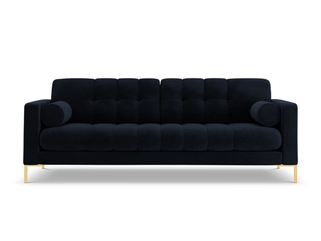 Cosmopolitan Design - Divano "Bali" 4 posti in velluto blu scuro 