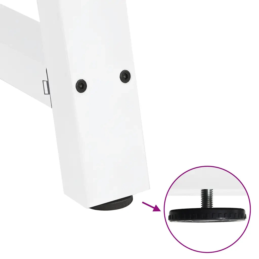 vidaXL Gambe per Tavolino da Caffè a Forma di A 2 pz Bianche 50x(30-31) cm Acciaio