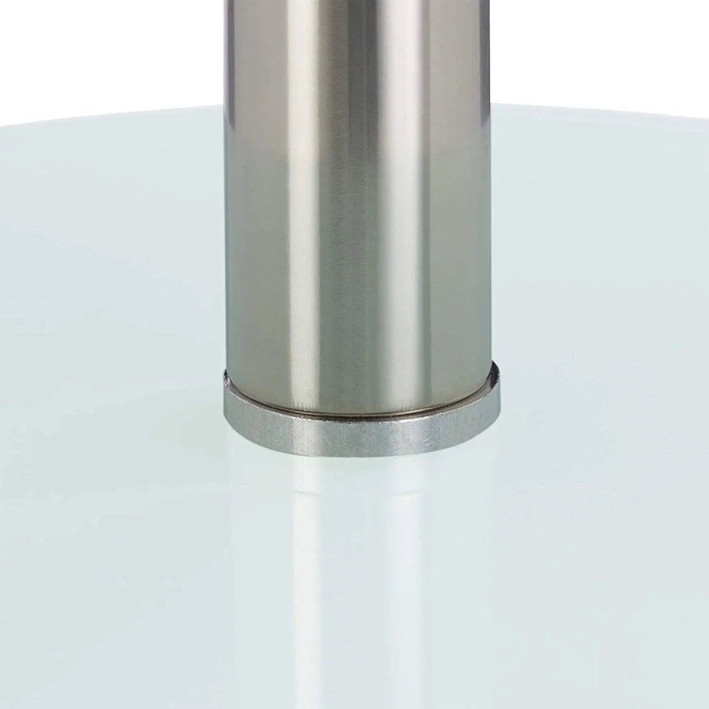Tavolino rotondo diametro 43 cm vetro bianco 13_0002680
