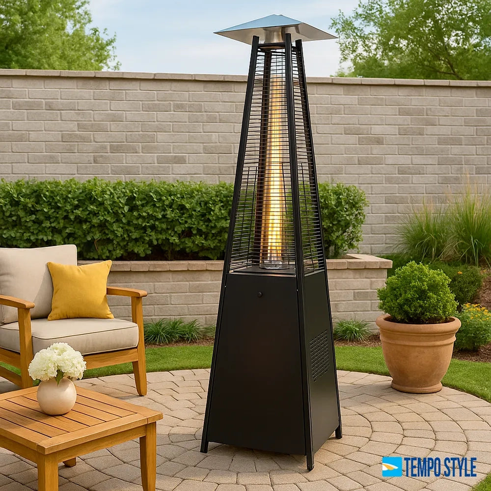Tempo Style - Stufa a Gas Pyramid ( 5kW, 13kW) | Stufa da esterno Nero
