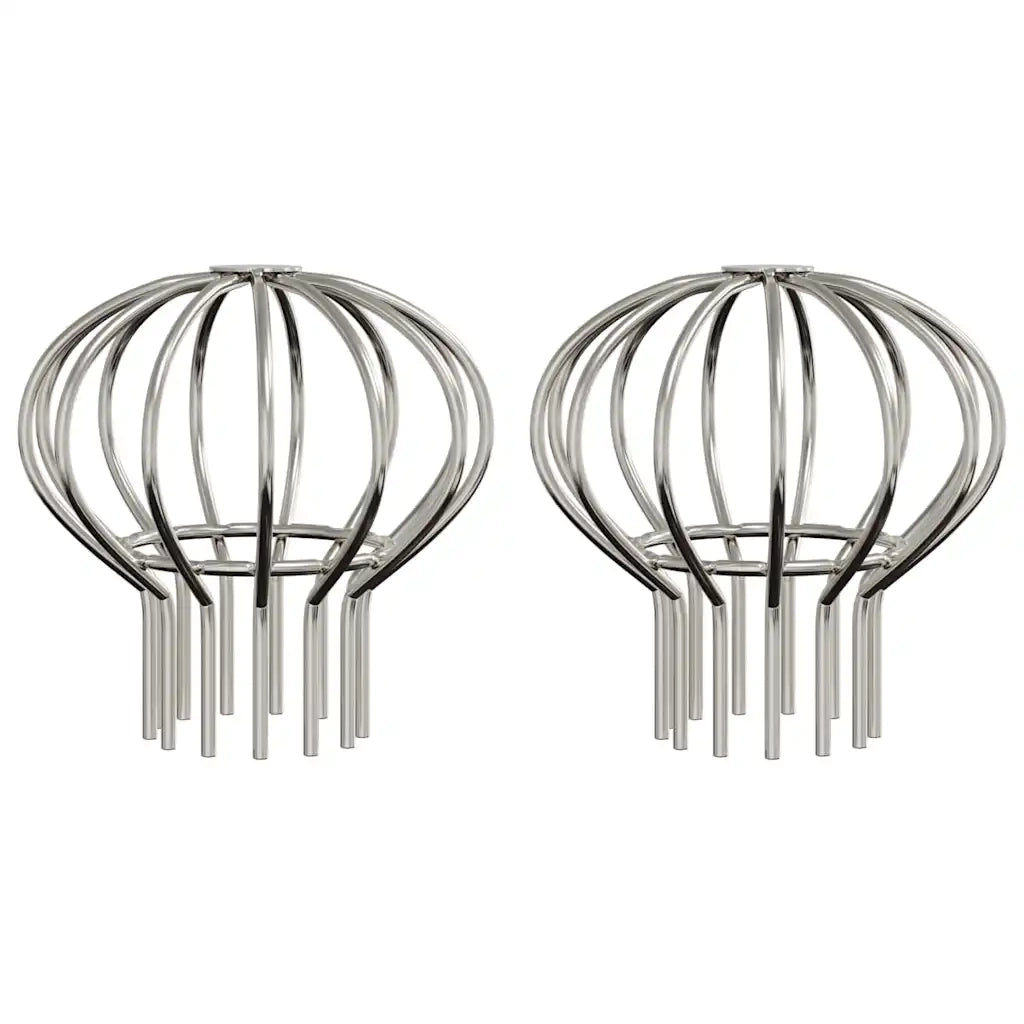 Protezione Foglie per Grondaia 2 pcs Argento 75 mm 42019386