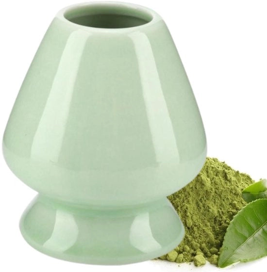 Garde per matcha standard, contenitore ceramico standard, 1 pezzo, garde per matcha standard, contenitore ceramico per canna di bambù, contenitori per matcha per set da tè, accessori (verde)