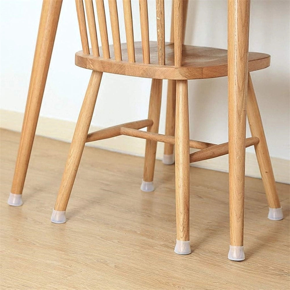 Trade Shop - Set 16 Pz Tappi Protezioni Per Gambe Sedia Mobili Tavoli In Silicone Con Feltro -
