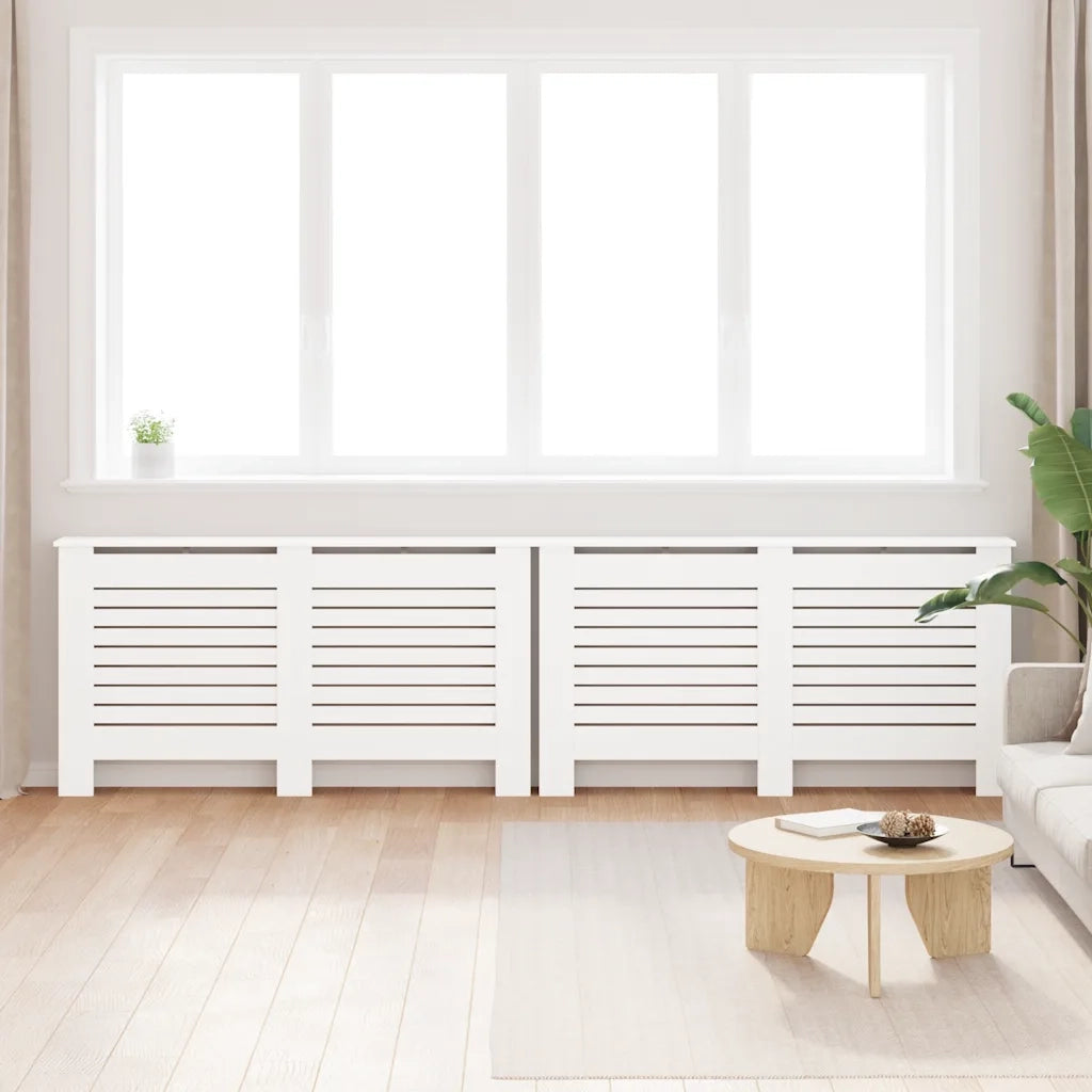 Coperture per Radiatori 2 pz Bianche 152x19x81,5 cm in MDF CFW5703712
