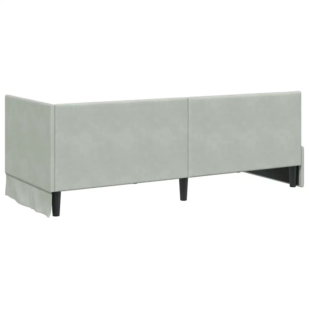 Struttura Letto Angolare con Materasso 2 pz-Giroletto con materasso Grigio chiaro 603927