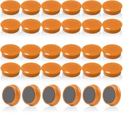 30 pacchi di magneti forti per bacheche e whiteboard - magneti rotondi arancioni per frigorifero, decorativi mini magneti piccoli, magneti con forte aderenza per bacheche, magneti per parete, ufficio, scuola, magneti per bacheche