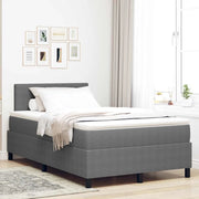 Letto a molle con testiera Grigio chiaro e bianco 120 x 200 cm 3337507