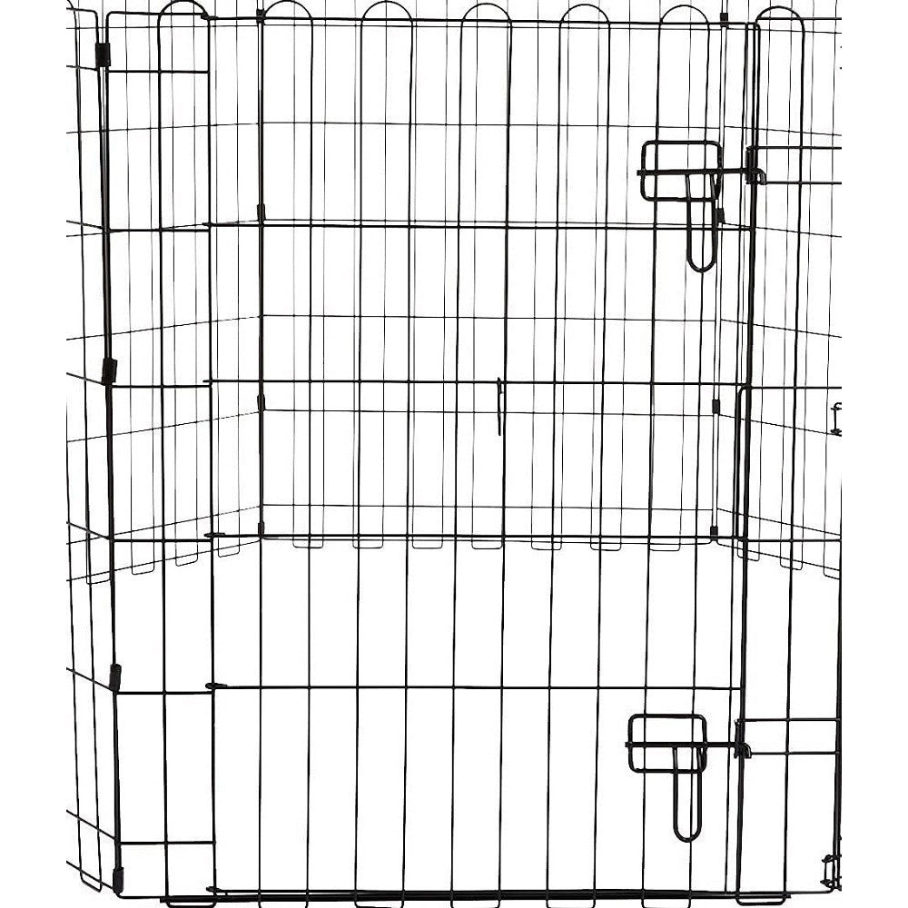 Trade Shop - Recinzione In Metallo Per Cani Pieghevole Per Esercizio 152,4 X 152,4 X 76,2 Cm -