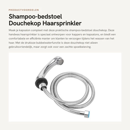 Douchekop con Sprinkler - Douchestoile - Lavabo Manuale - Adatto per Negozio di Barbieri - Materiali di Alta Qualità - Pratico e Duraturo - Doccia a Pioggia