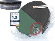 Copertura per Piscine a forma di Cerchio 366 cm - 2-in-1 Ombrellone per Piscine con Diametro 320-366 cm