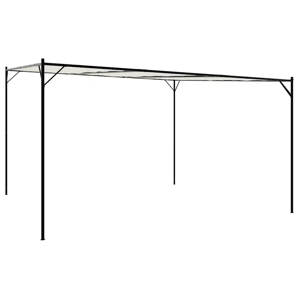 Gazebo Bianco 4x4 m 180 g/mÂ² Tessuto e Acciaiocod mxl 69676