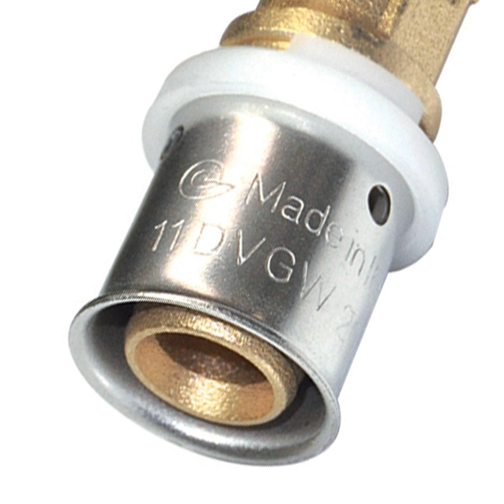 Raccordo a tee maschio diam.1/2x20 a pressare per multistrato