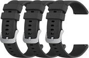 Set di 3 cinturini in silicone per orologi Garmin Vivoactive, Venu e Vivomove modelli - Cinturini orologio per uomo e donna con larghezza 18 mm