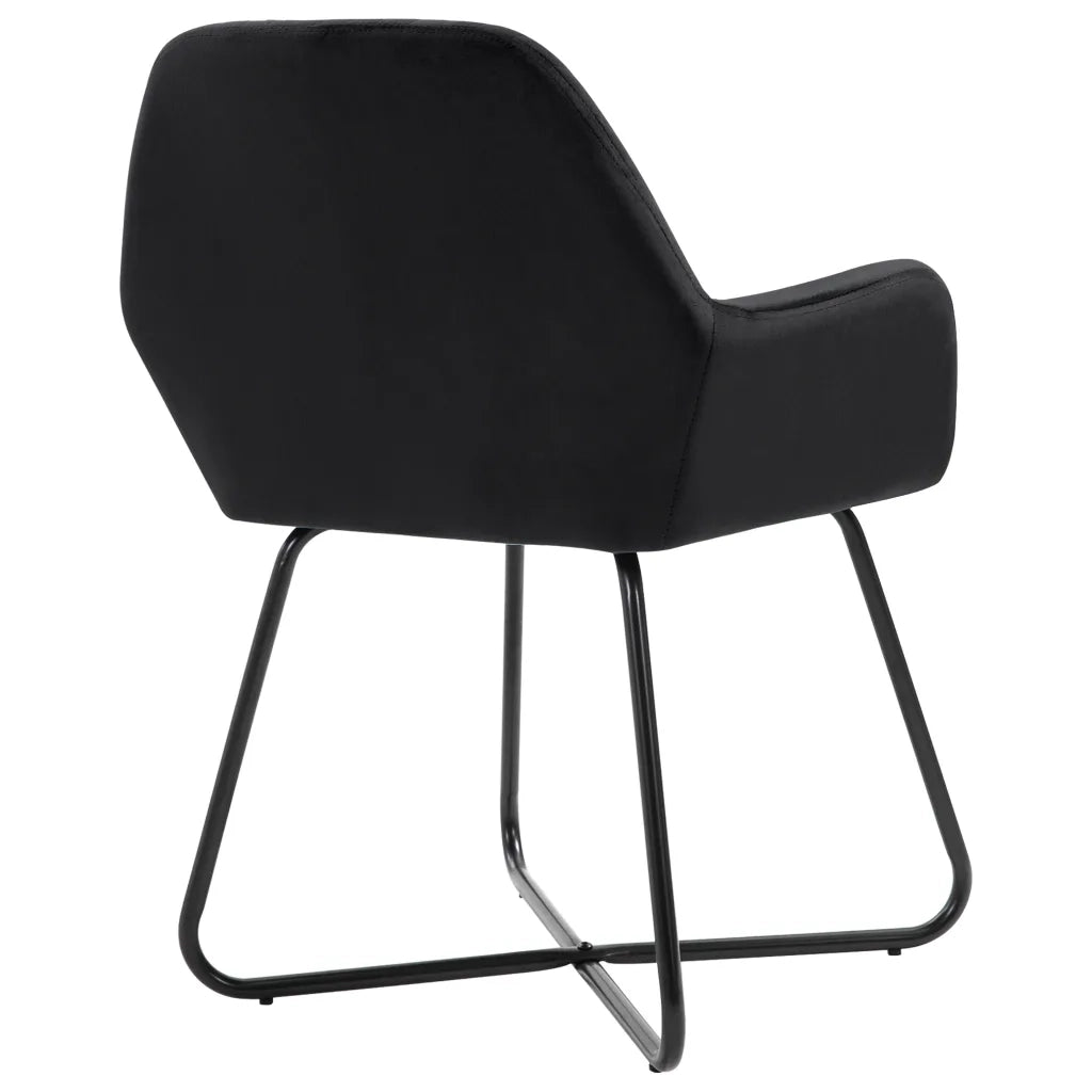 Sedie da Pranzo 4 pz Nere in Velluto 277011