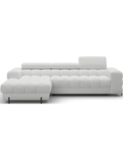 Divano angolare sinistro convertibile Grigio scuro allure contemporanea 285x99x181cm FILTRO