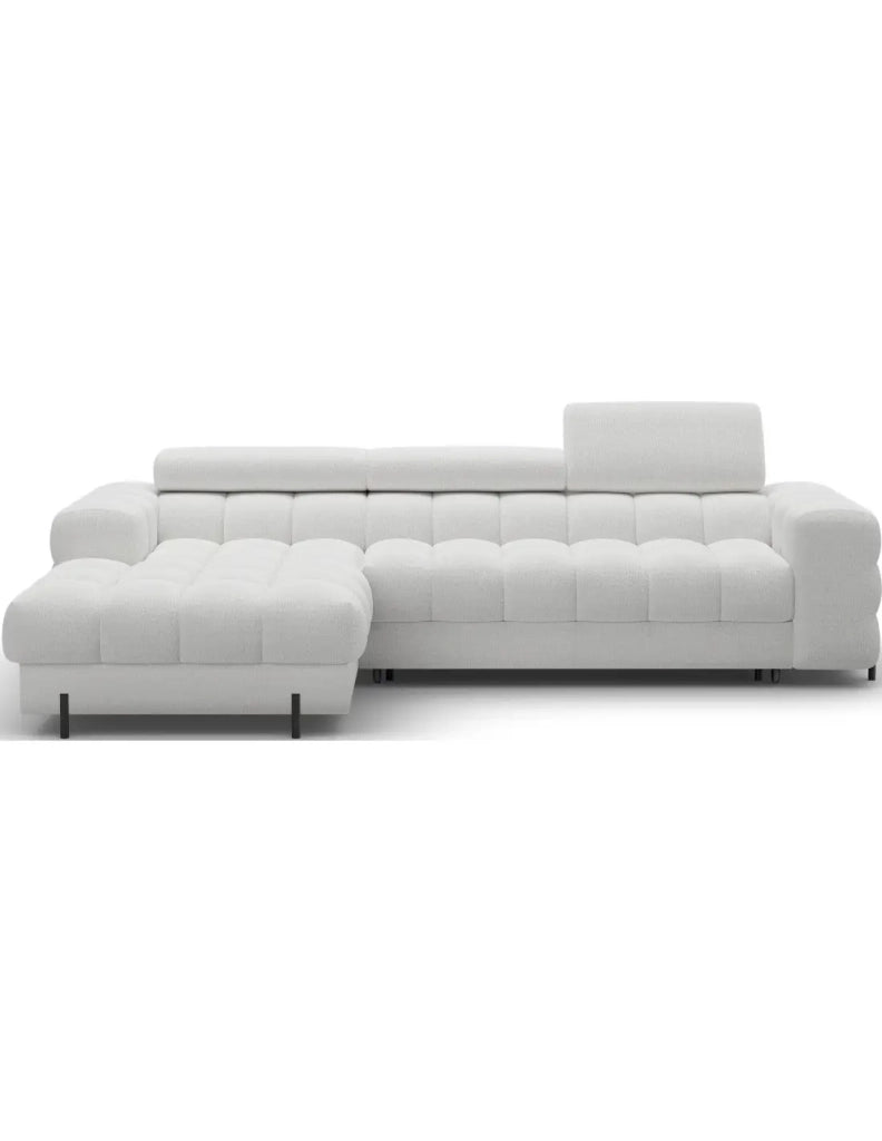 Divano angolare sinistro convertibile Grigio scuro allure contemporanea 285x99x181cm FILTRO