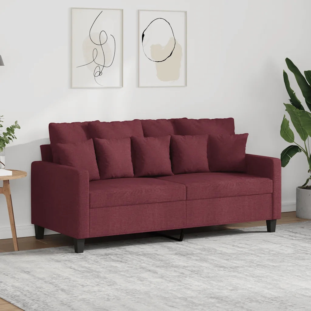 Divano a 2 Posti Rosso Vino 140 cm in Tessutocod mxl 131711