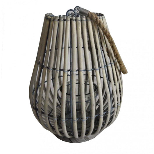 Lanterna Celeste in Vimini Grigio