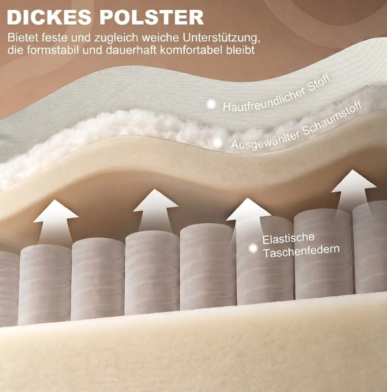 Poltrona relax reclinabile 145° con molle insacchettate