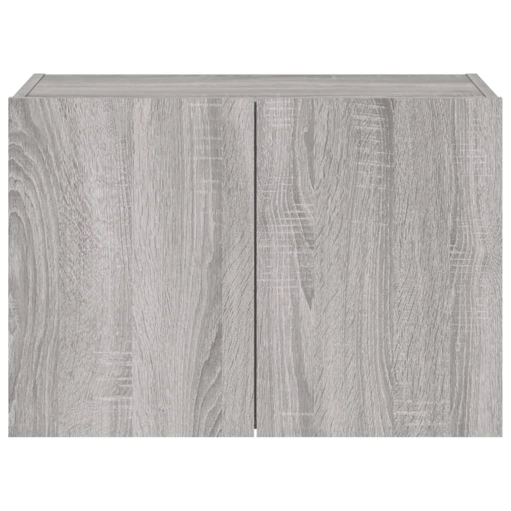 Mobile TV multimediale mensola TV credenza mobile TV parete attrezzata per sala da pranzo soggiorno camera da letto con luci LED Sonoma 60 x 35 x 41 cm grigio 02_0028055