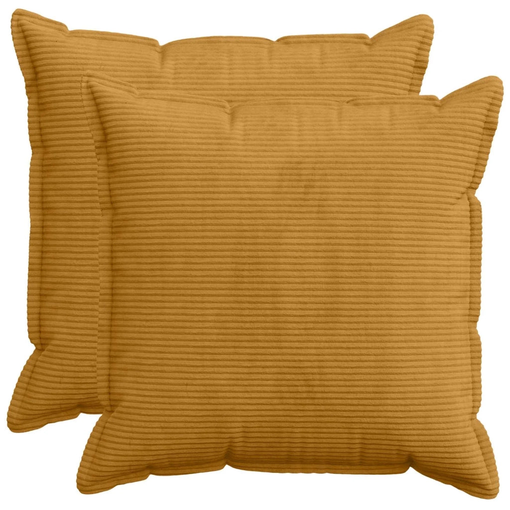 Federa 2 pz HOUTEN Giallo 60 x 60 cm corduroy 920735