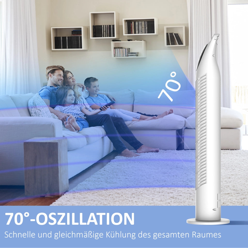 Ventilatore a Torre ¨C zephmum ¨C Bianco 18x78.5cm