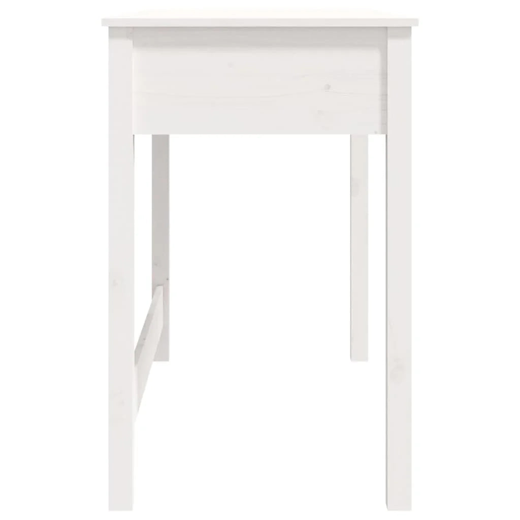 Scrivania postazione di lavoro scrivania per computer mobile da studio con cassetti 100 x 50 x 78 cm legno massello di pino bianco 02_0023464