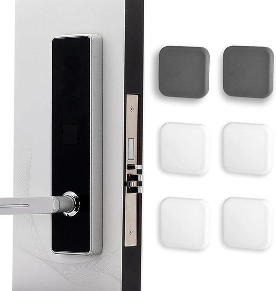 Stoppi deur per parete 45 x 45 cm - stopper deur adesiva - protezione parete - uso domestico ufficio hotel - bianco grigio