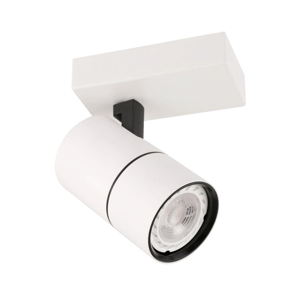 Faretto parete/soffitto Italux Laconi GU10 bianco/nero orientabile