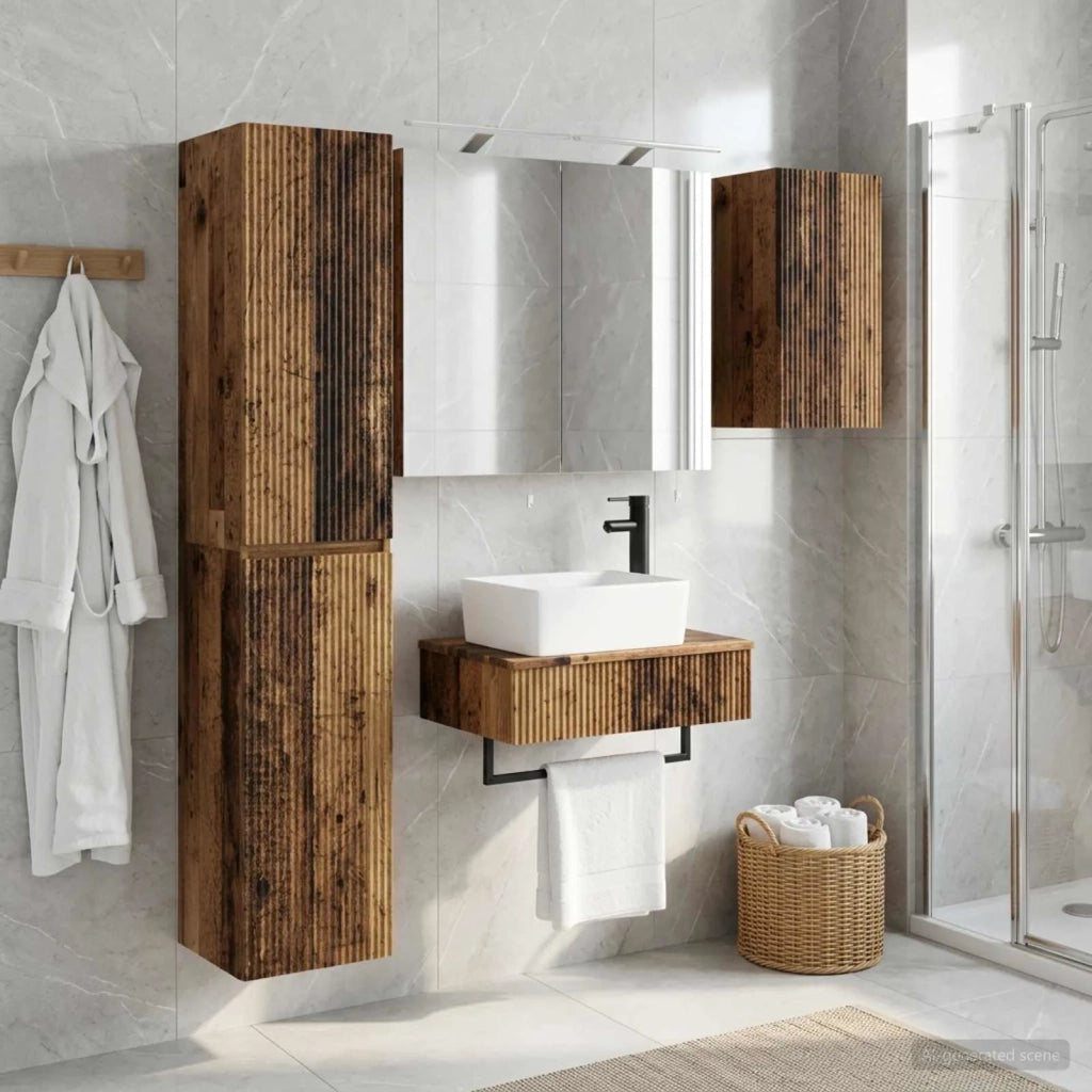 Set di mobili per il bagno 5 pcs Legno antico 3407269