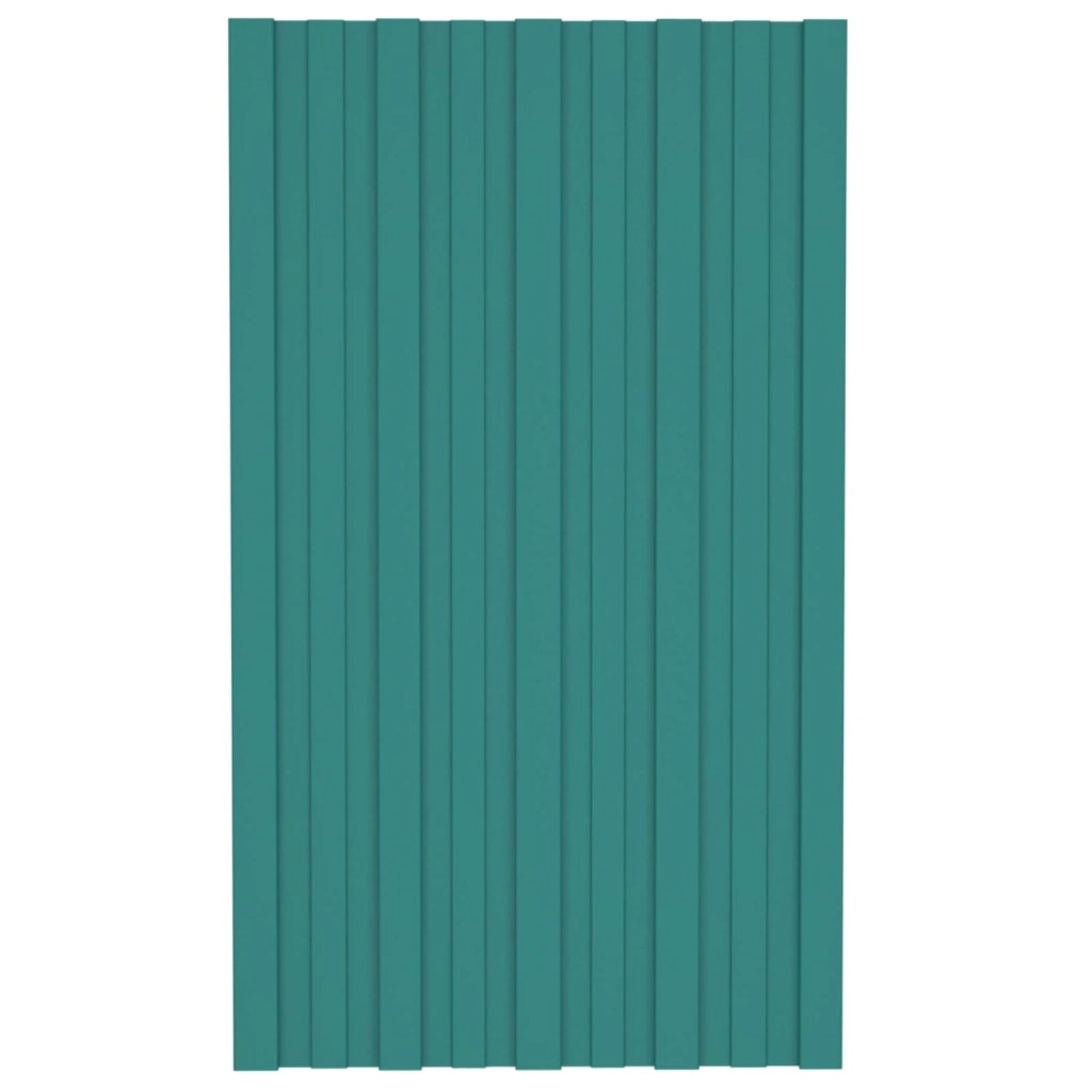 Pannello per tetto 12 pcs Verde 80 x 45 cm Acciaio zincato