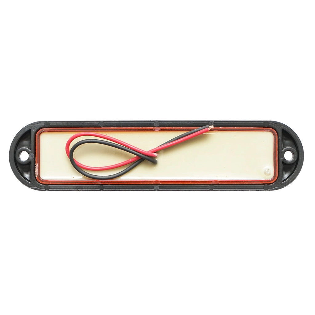 Lampada laterale LED, 12V-24V, gialla, 155x37 mm, con cornice nera, Breckner Germany