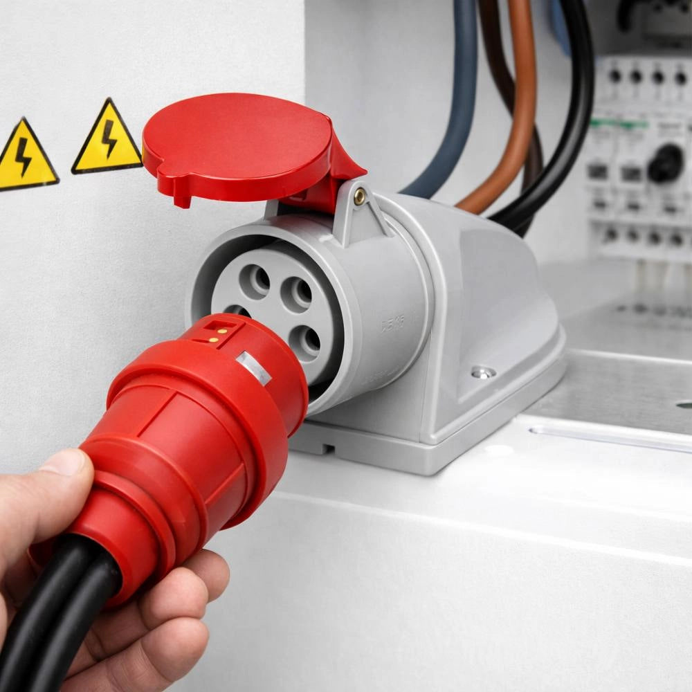 Presa industriale ecova 30514 trifase 16a 415v ip44 da parete