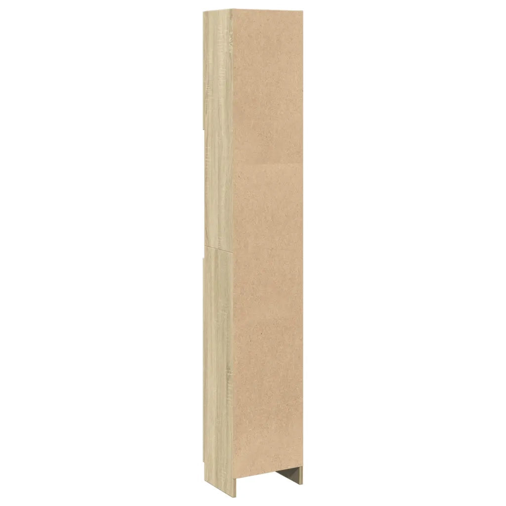 Mobile da Bagno Rovere Sonoma 32x25,5x190 cm Legno Ingegnerizzato 849606