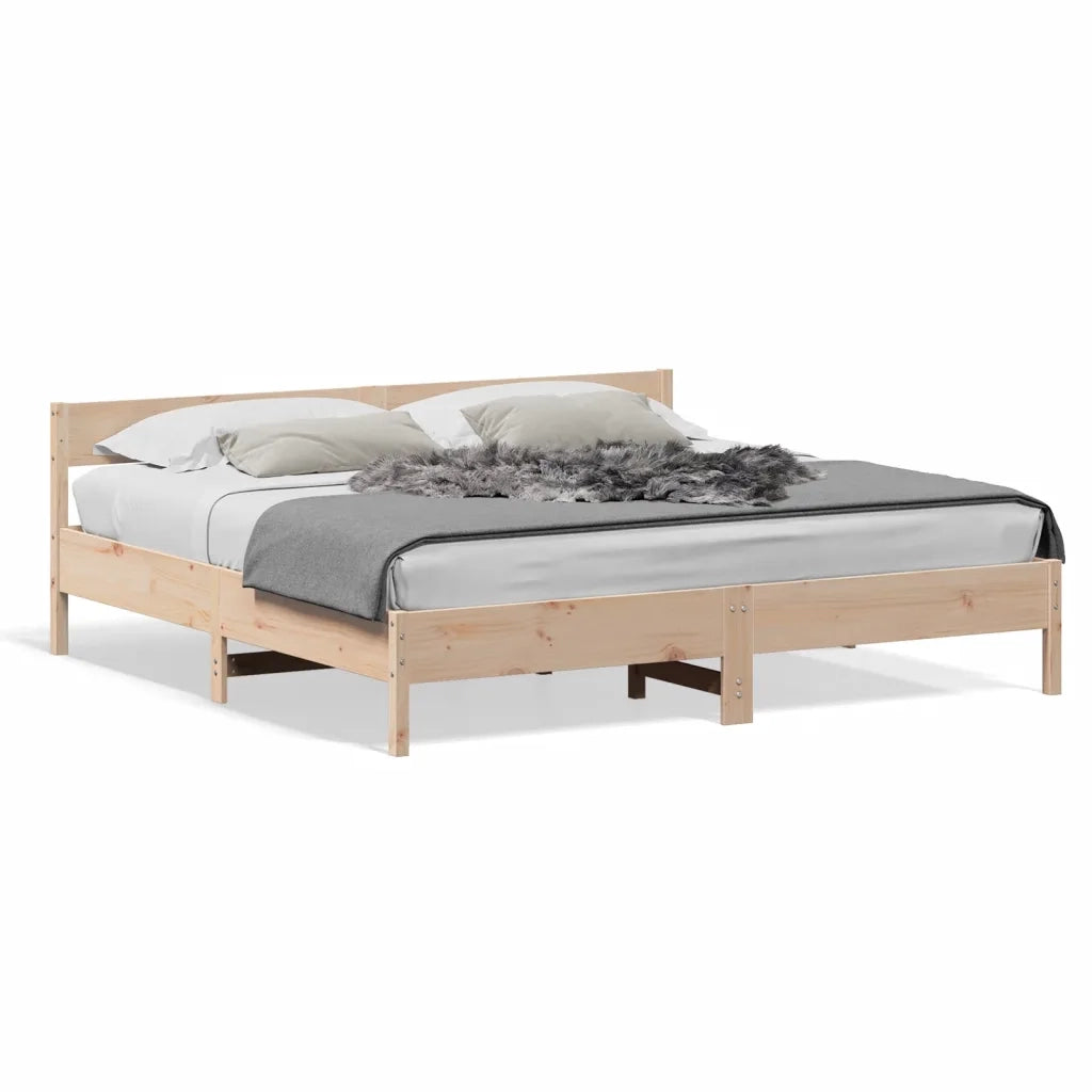 Giroletto senza Materasso 200x200 cm in Legno Massello di Pino 3216209