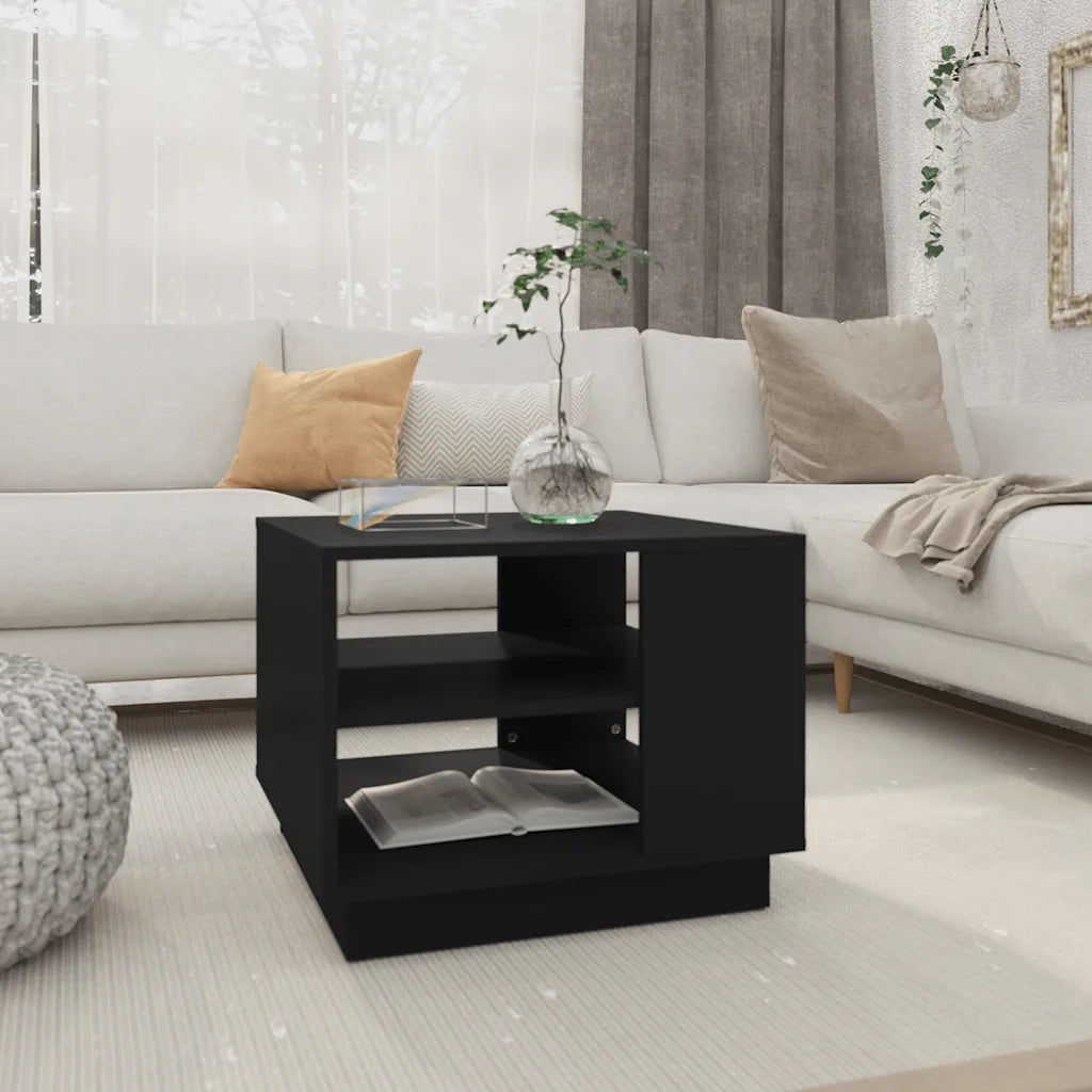Tavolino da salotto | Tavolino da caff¨¨ | Tavolino da Soggiorno Nero 55x55x43 cm in Truciolato