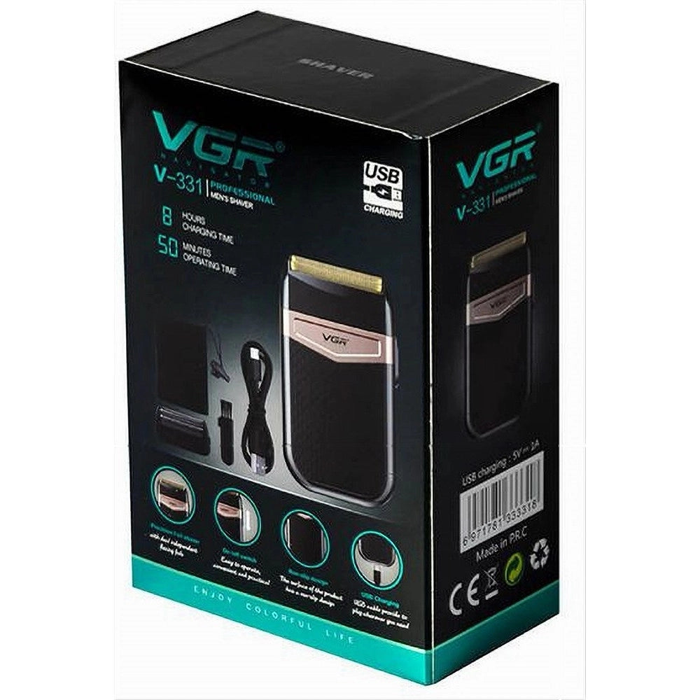 Trade Shop - Vgr V-331 Foil Shaver Rasoio Professionale Barber Rasatura A Pelle Usb -