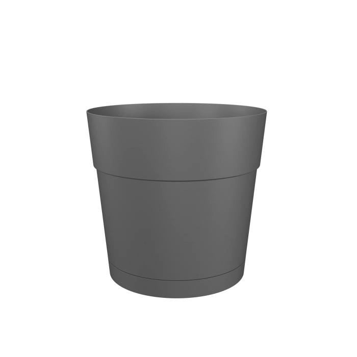 Portavaso rotondo per fiori e piante CAPRI LARGE - Plastica - Serbatoio acqua - diametro 50 cm - Bianco - ARTEVASI